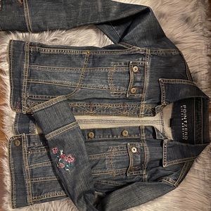 Point Zero Floral Print Jean Jacket